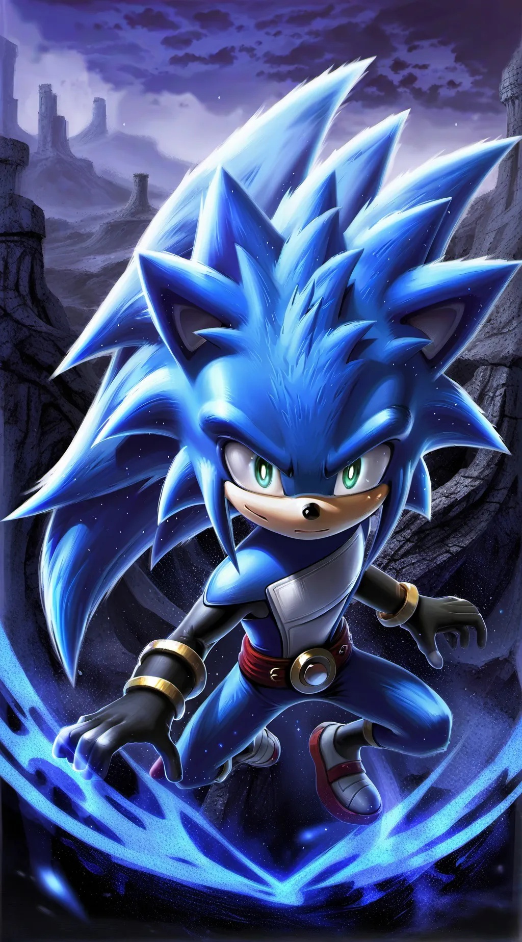 ai character: Sonic(again 😋) background