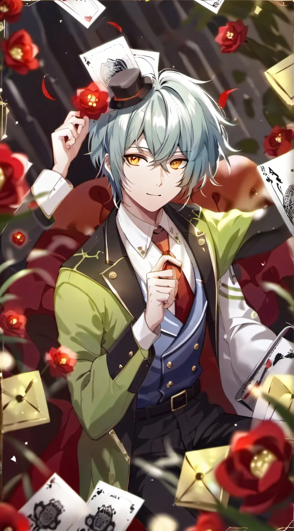 ai character: Bakugo in the wild background