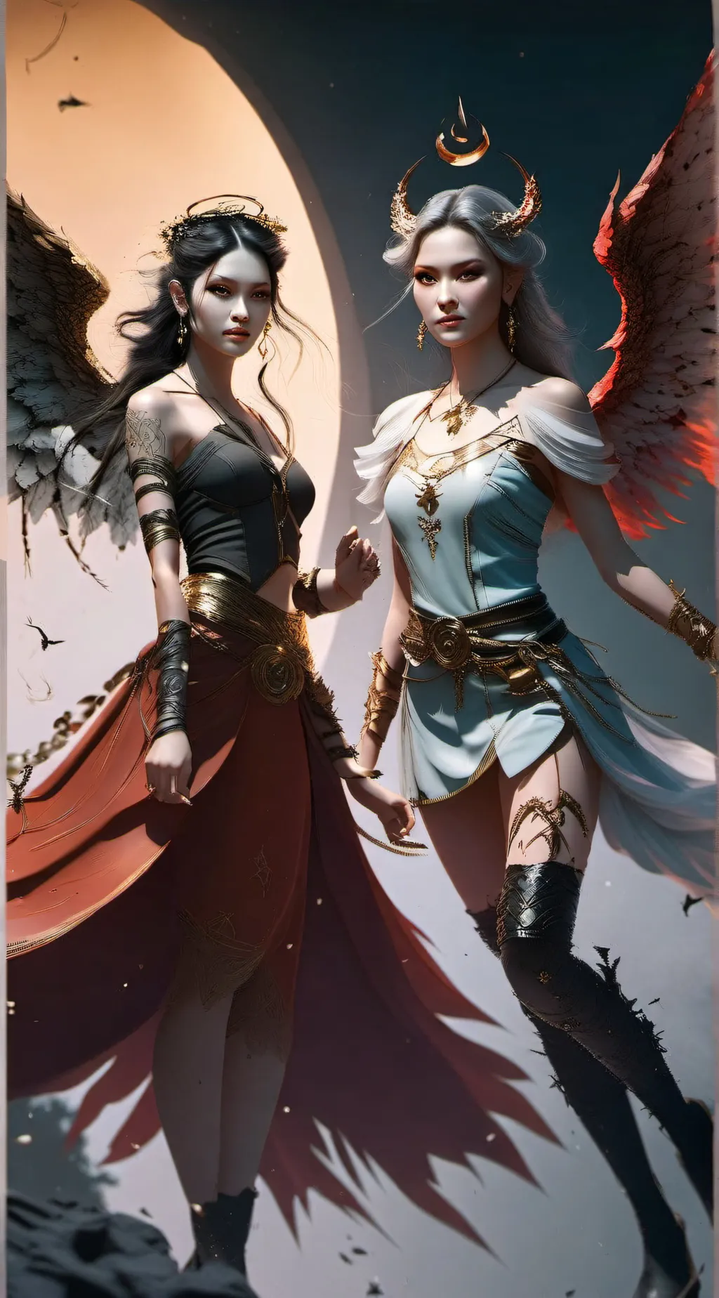 ai character: ava and Lizzy background