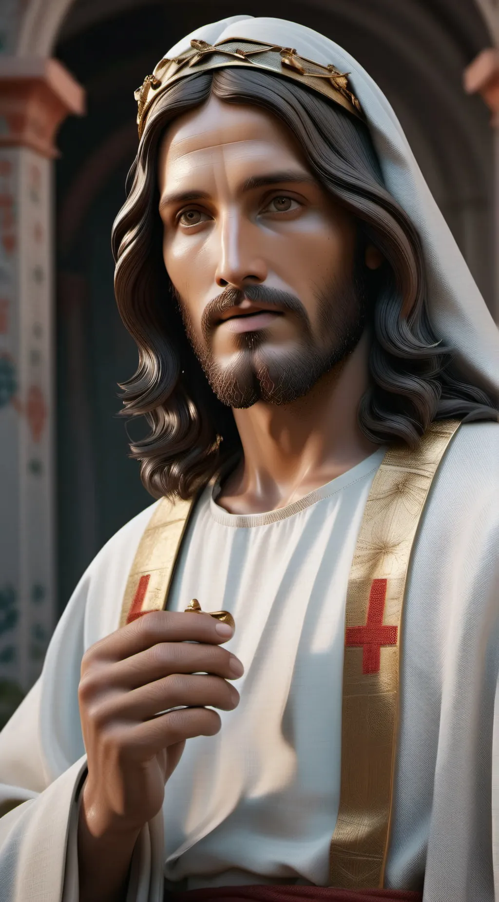 ai character: jesus background
