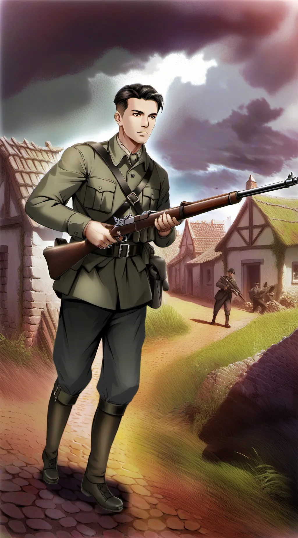 ai character: ww2 soldier background