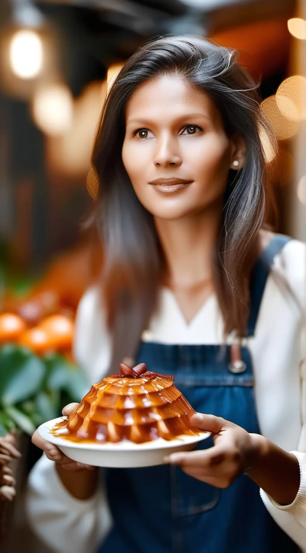 ai character: cocoa walking [:3 background