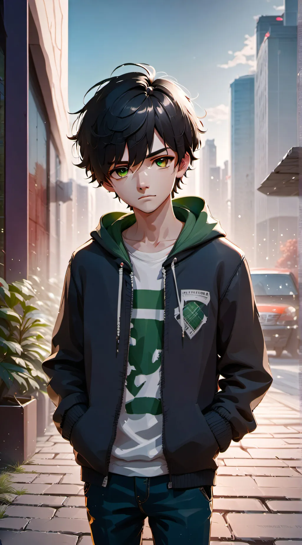 ai character: Damian  background