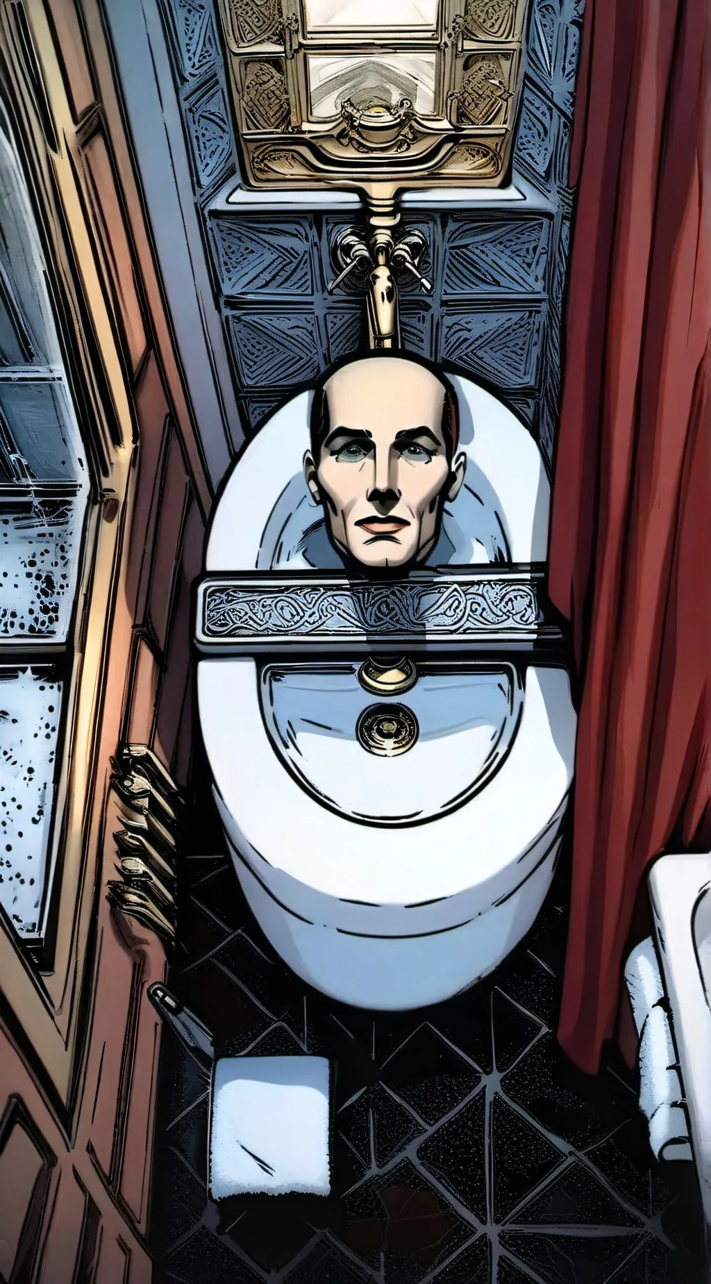 ai character: Skibidi Sink background