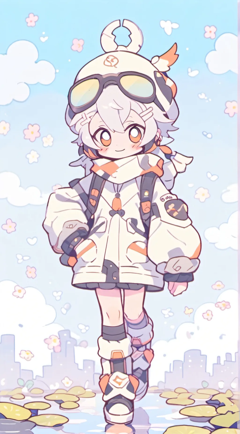 ai character: Sun and Moon background