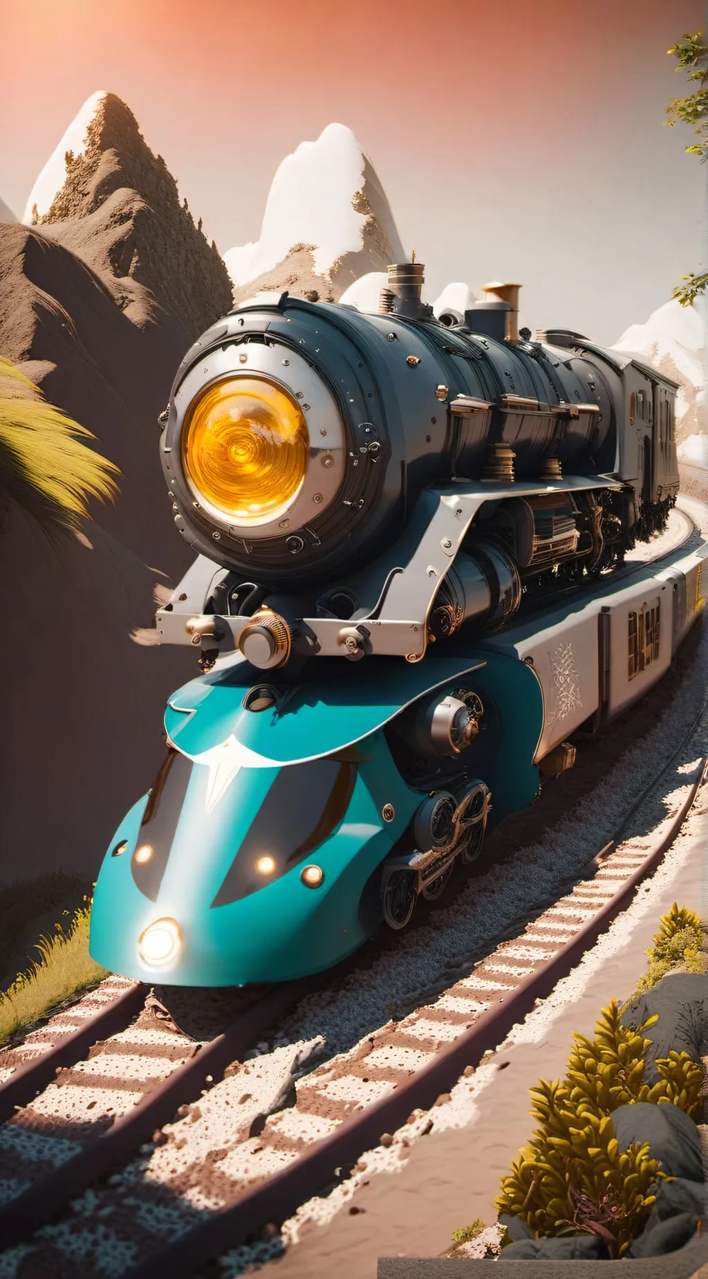 ai character: RobotTrains  background