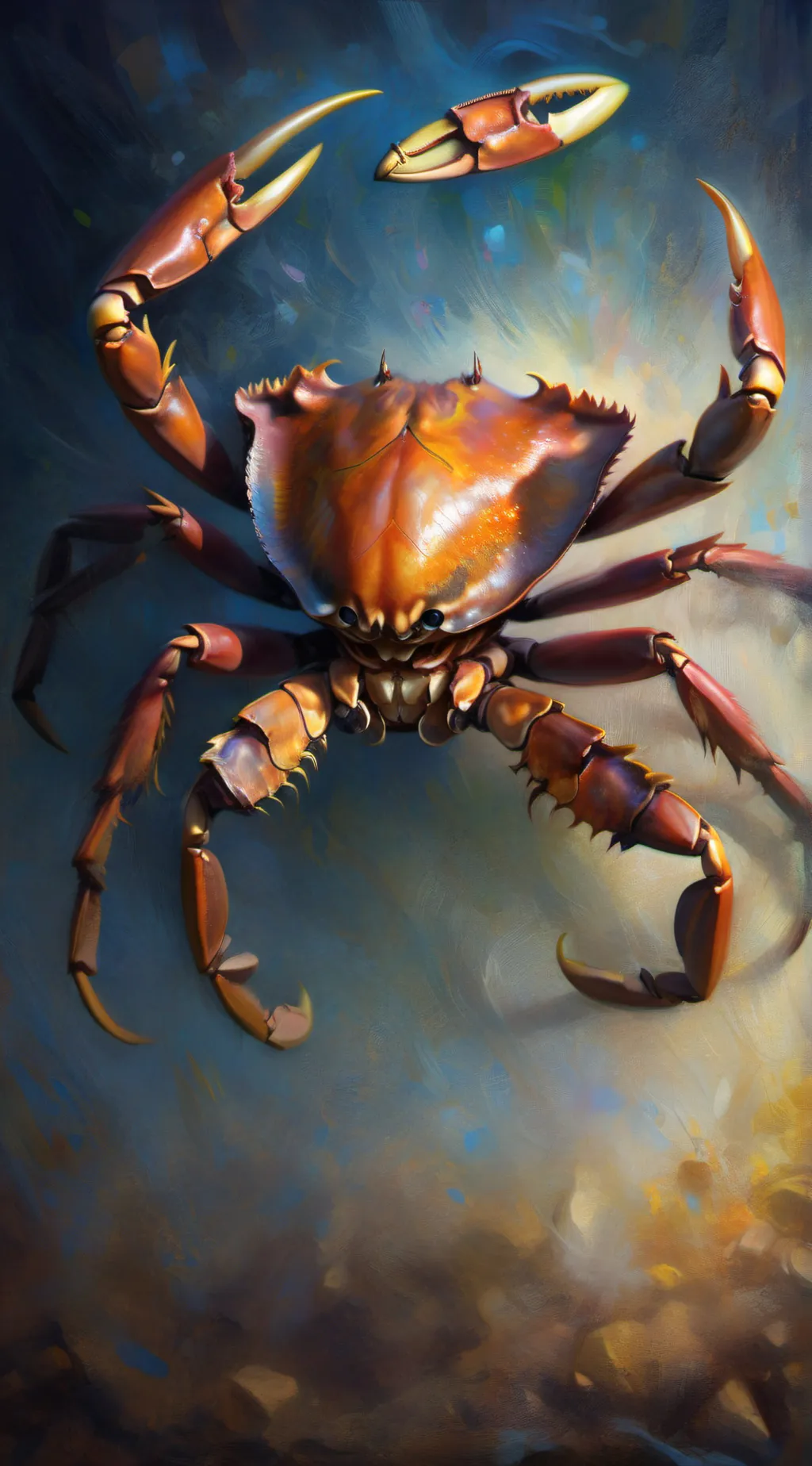 ai character: CRABCORE background