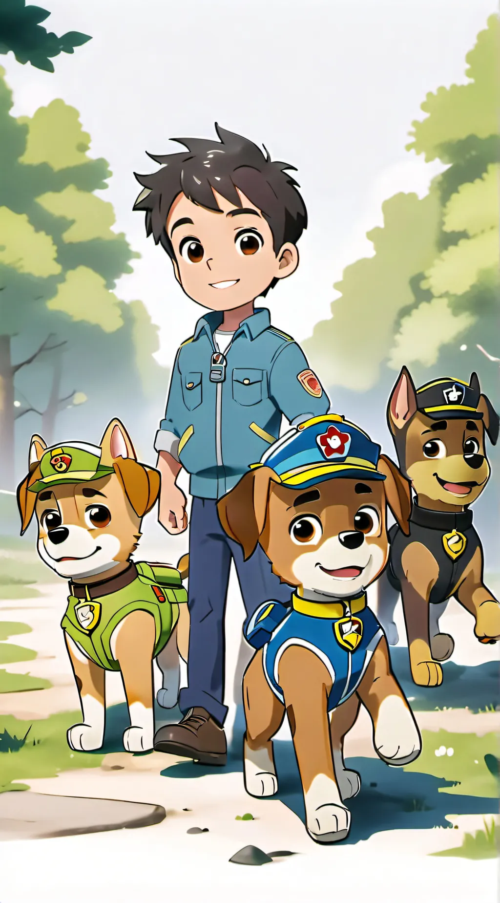 ai character: pup school background