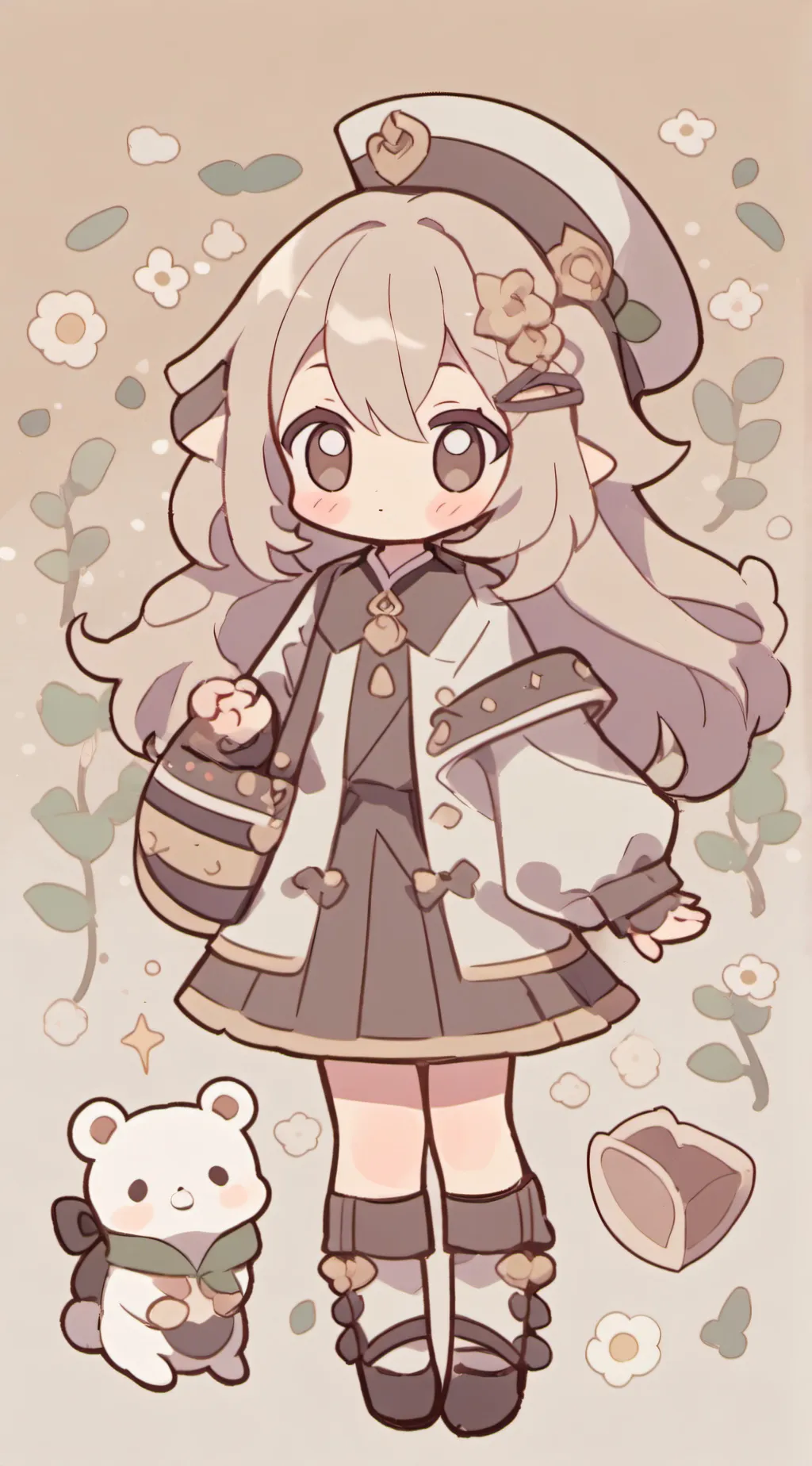 ai character: cinnamonroll  background