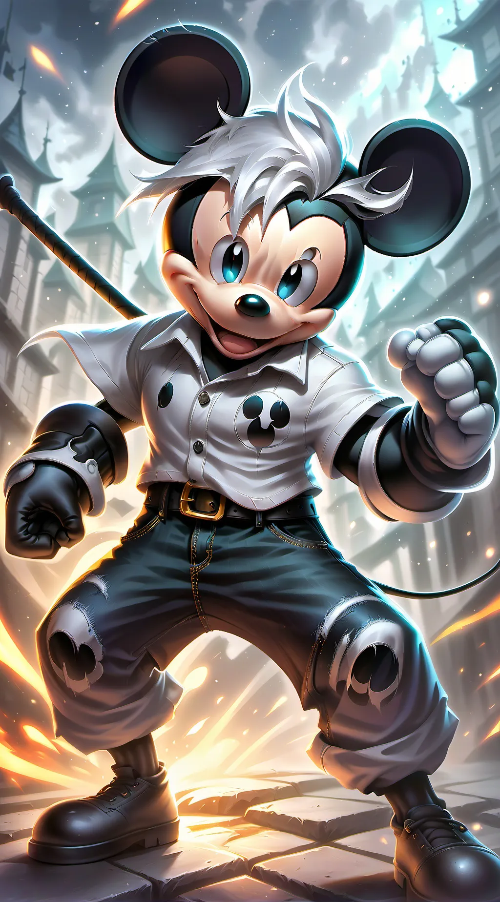 ai character: 💫mickey/power💫 background