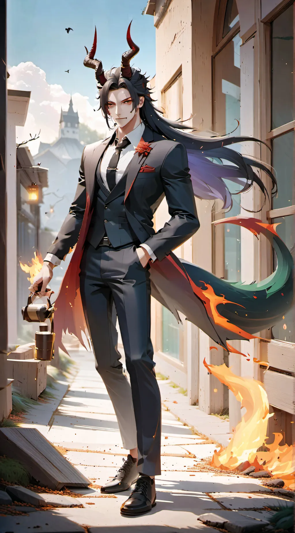 ai character: Lucifer background
