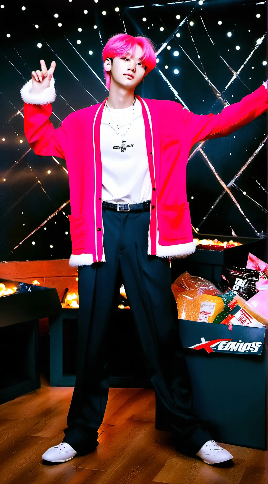 ai character: stray kids  background