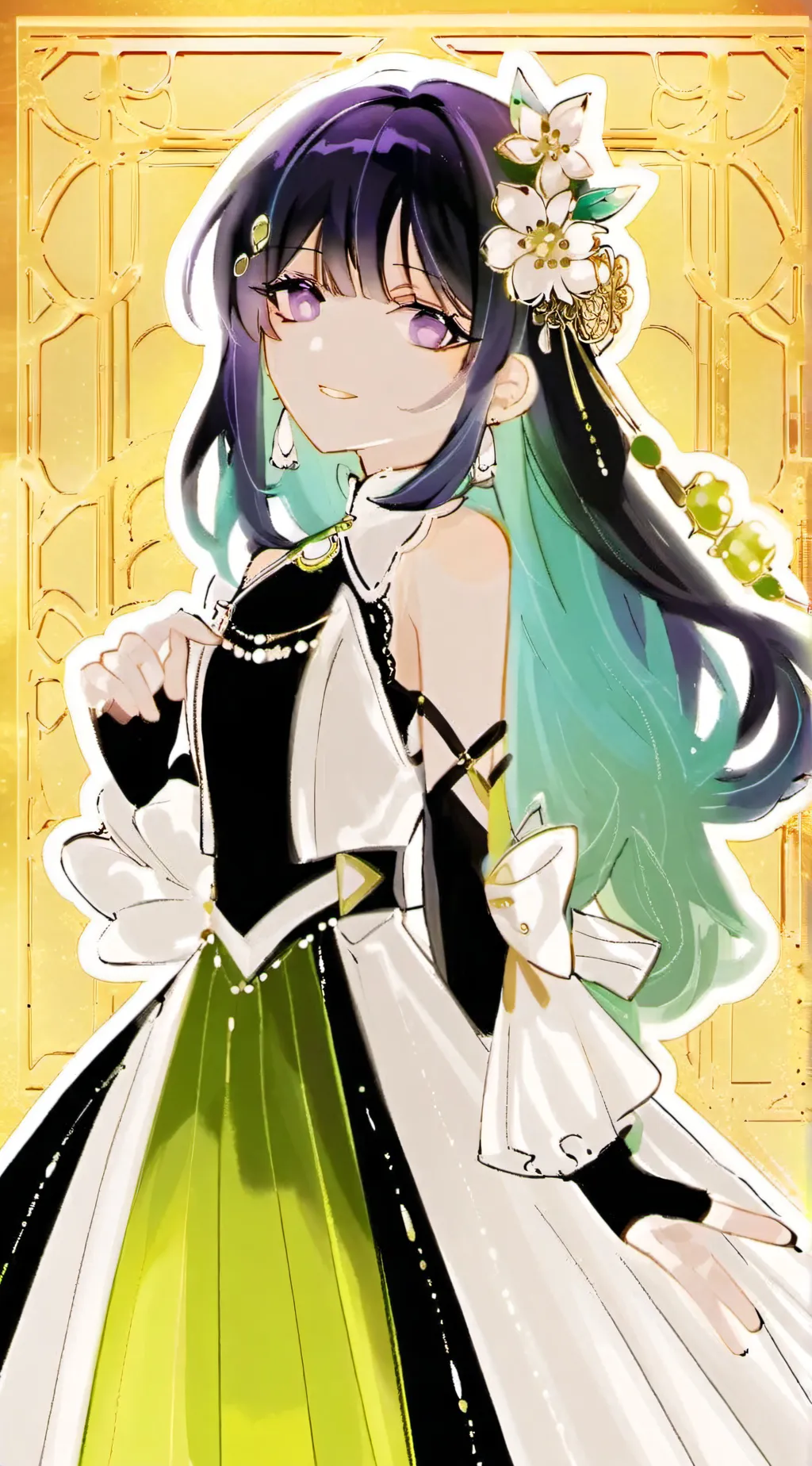 ai character: Lime background