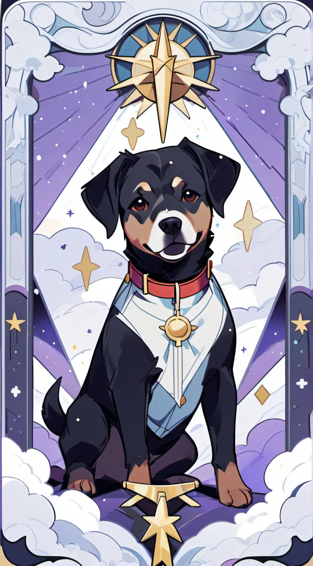 ai character: dog day  background