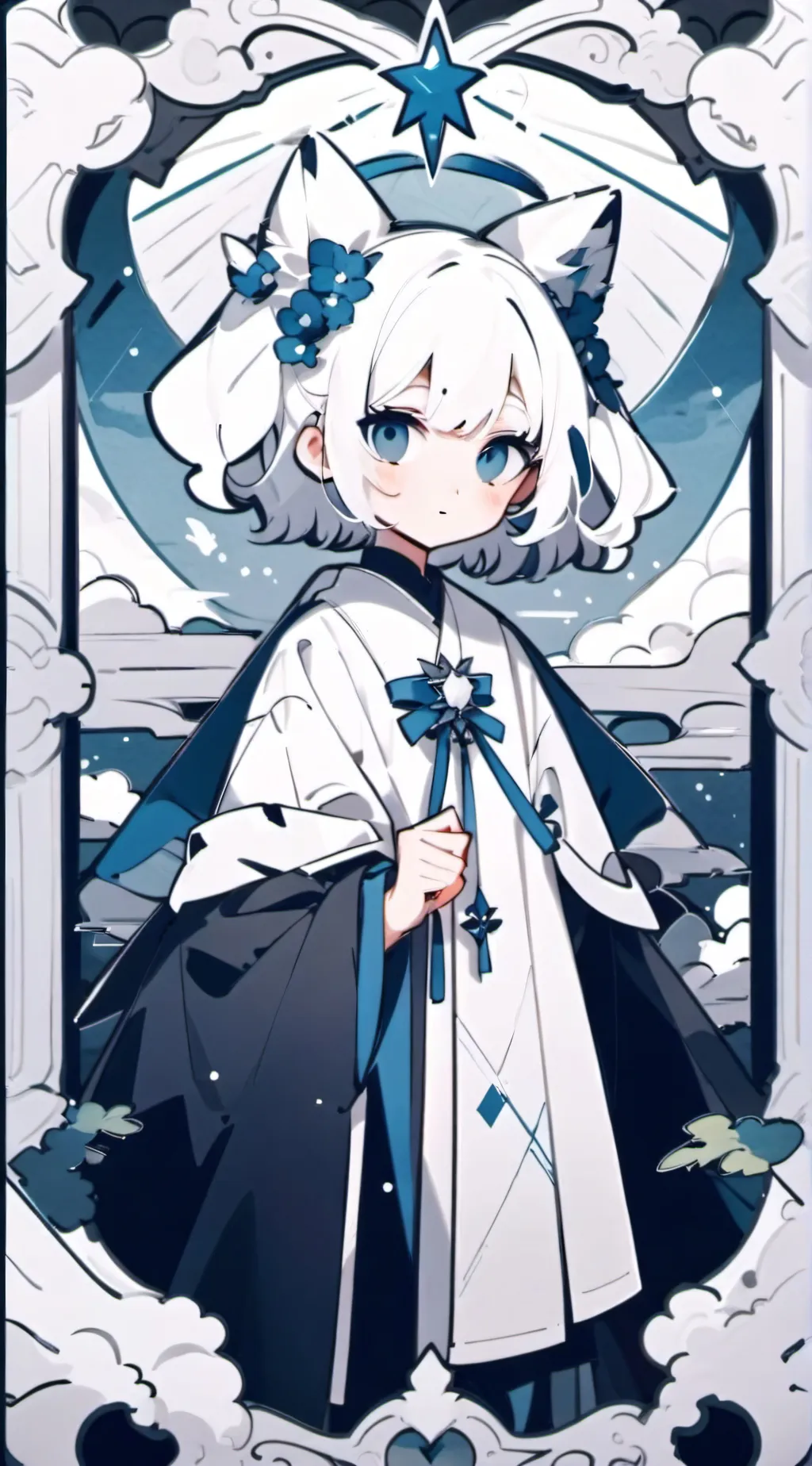 ai character: abandoned girl  background