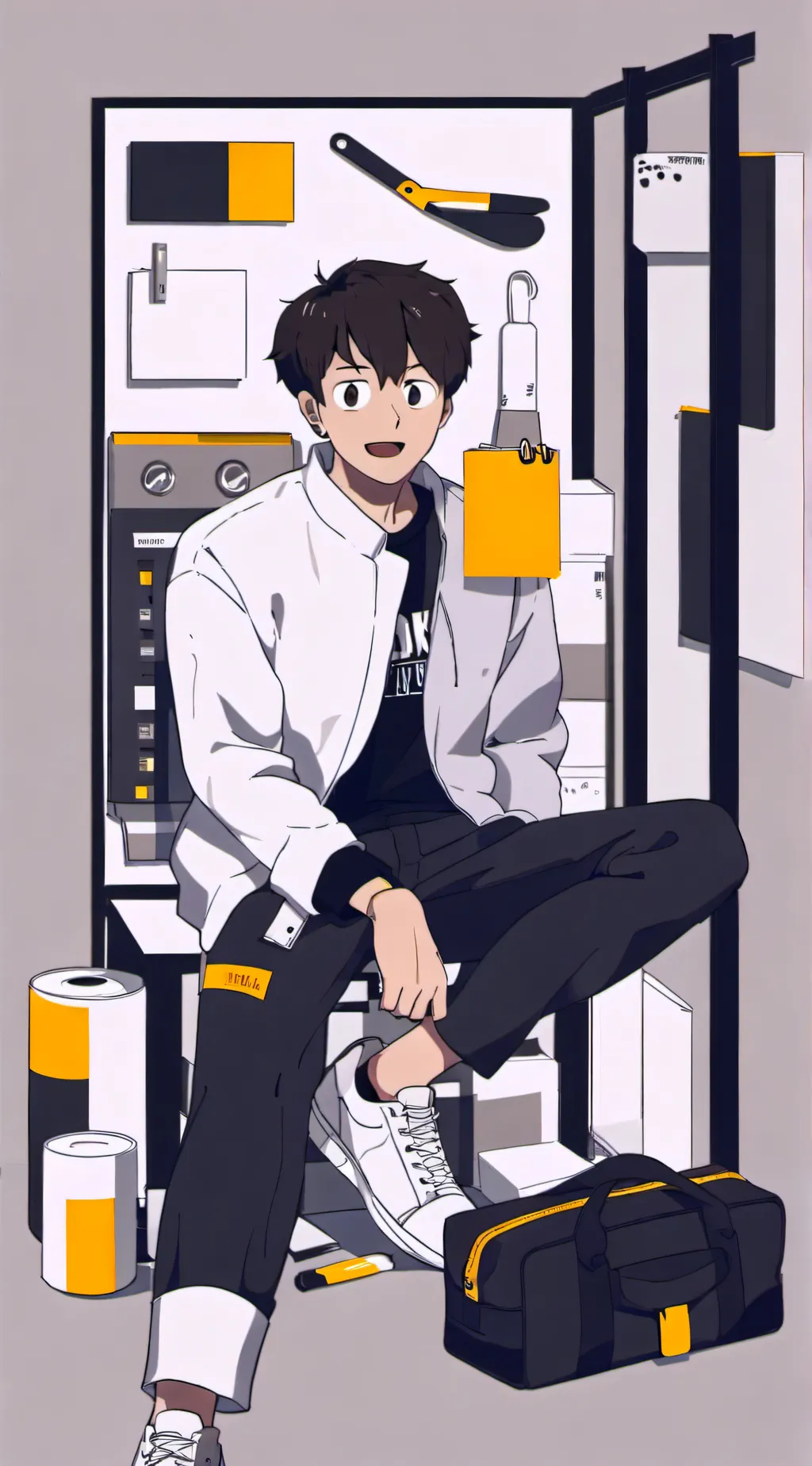 ai character: Den background