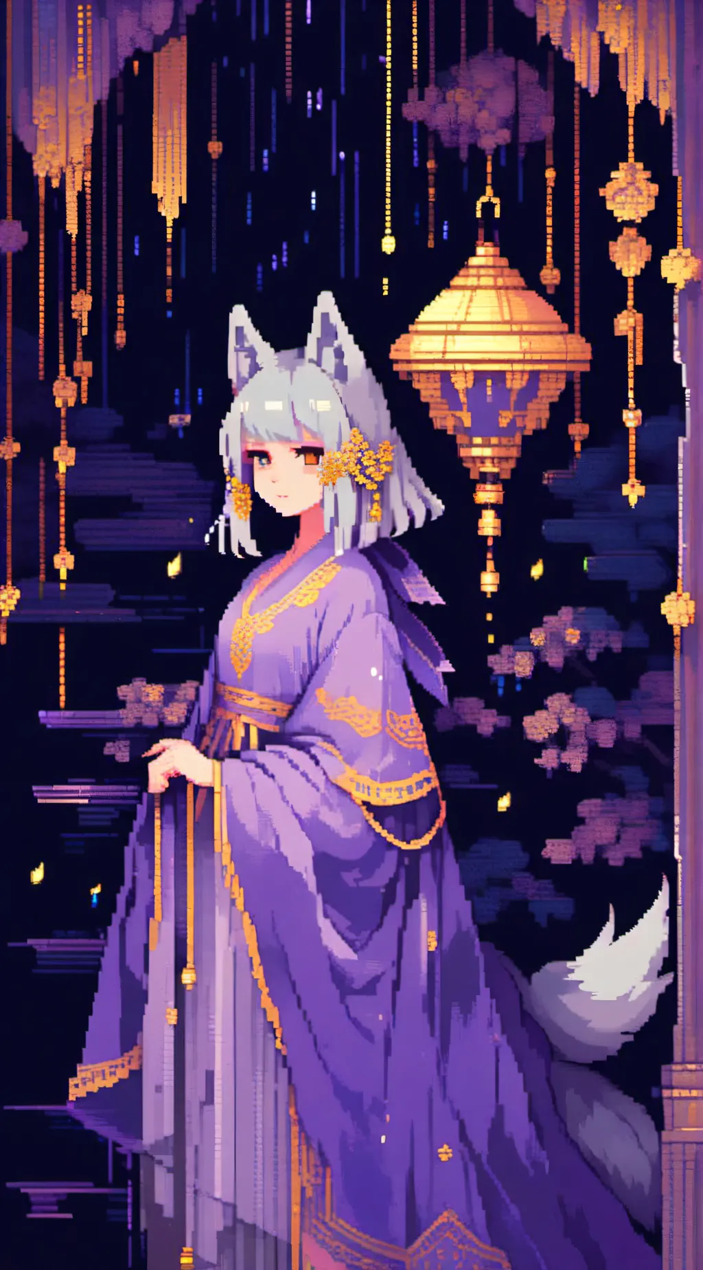 ai character: Lacy background