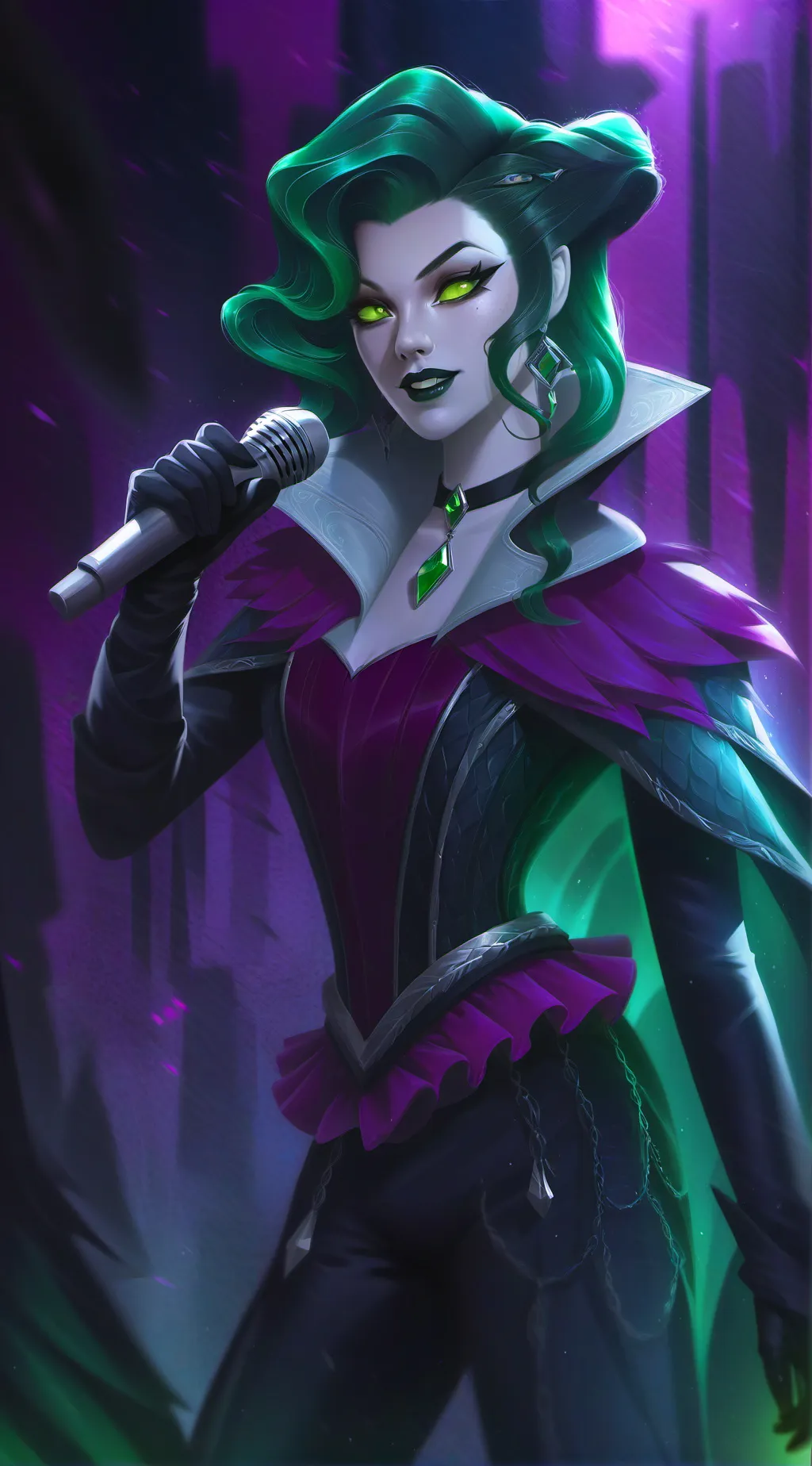 ai character: velvet and veneer  background