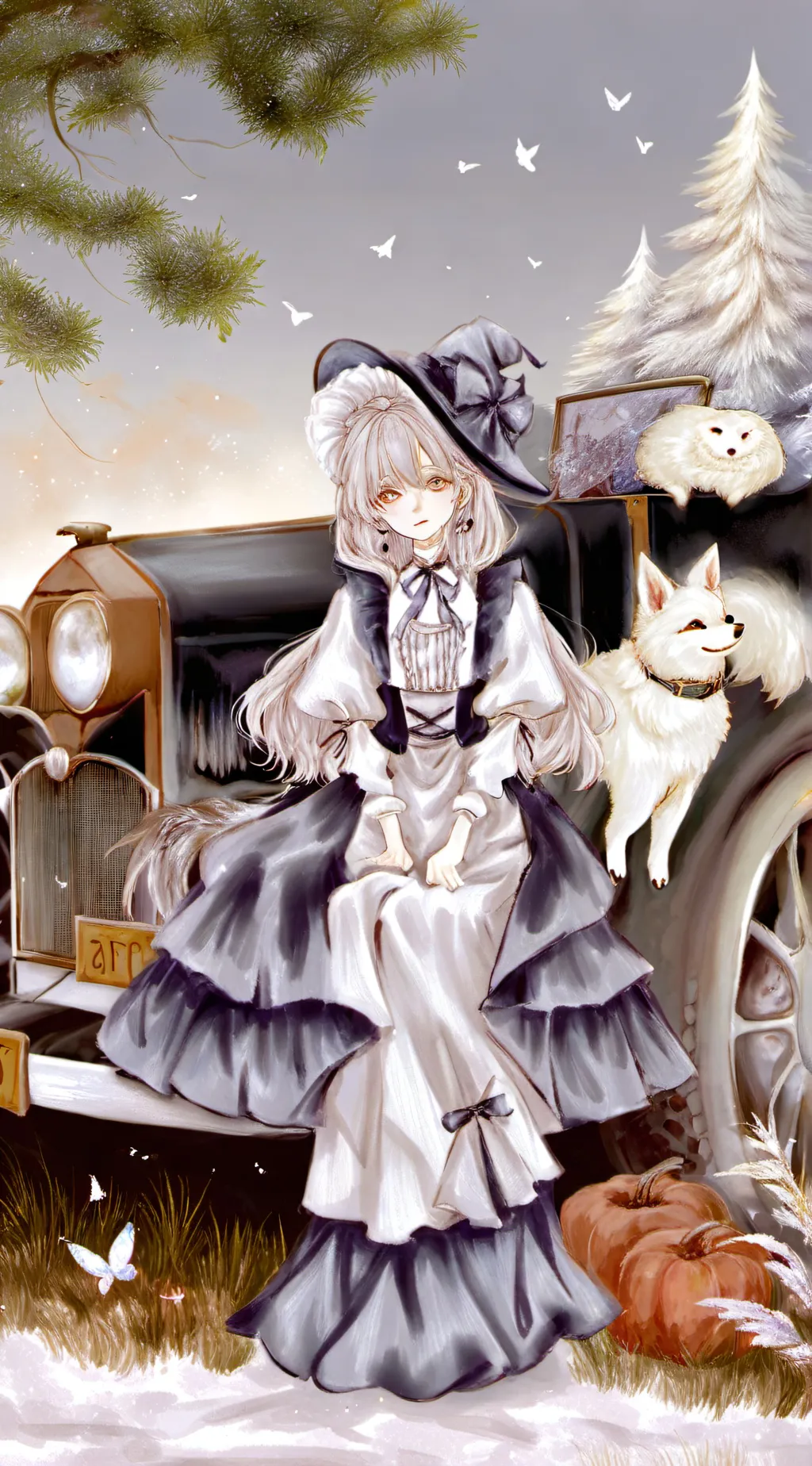 ai character: old truck background