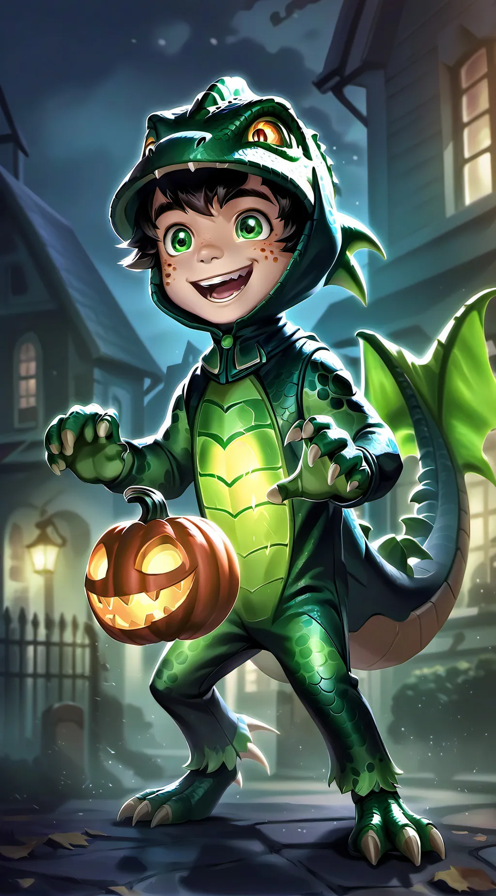 ai character: Halloween prota  background