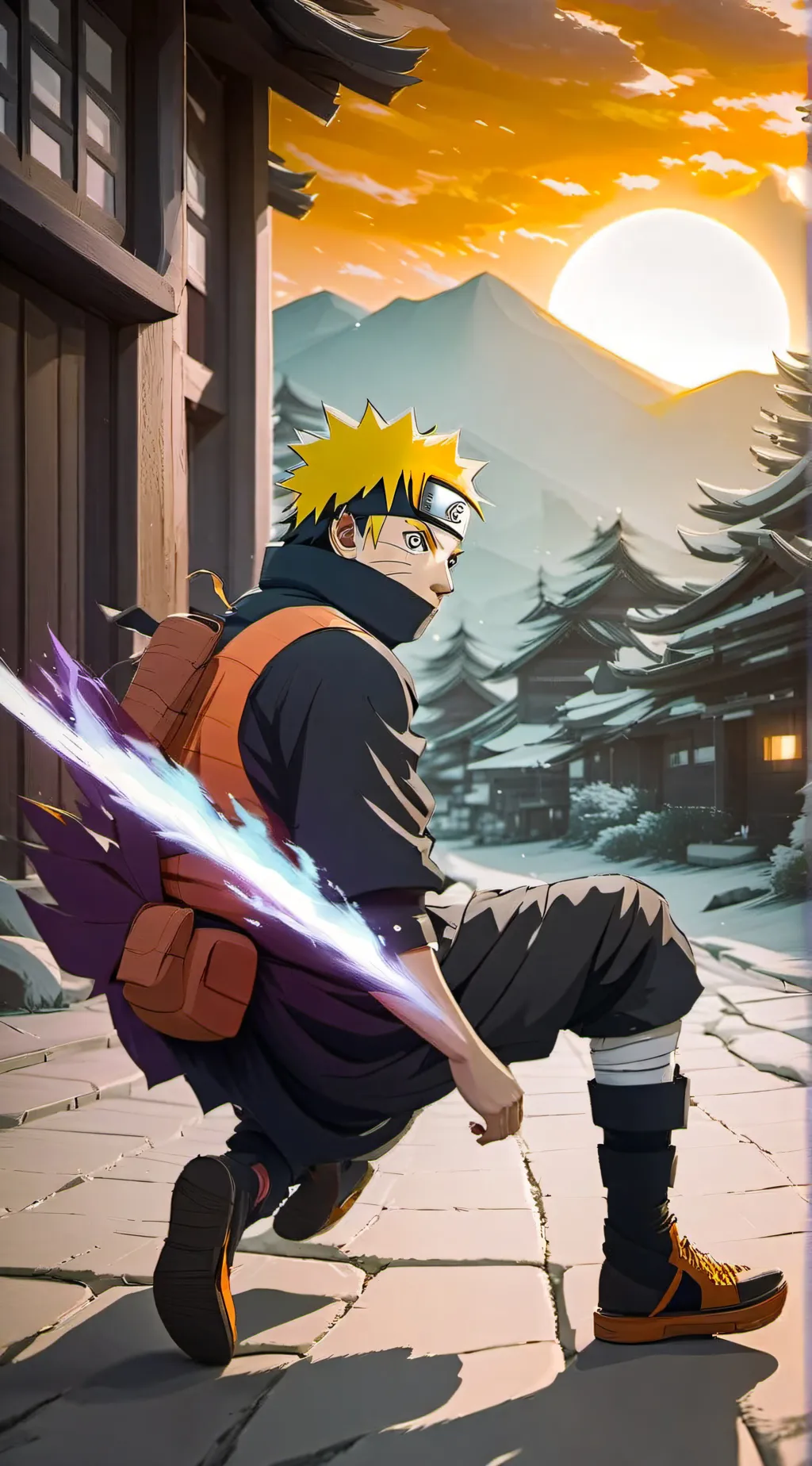 ai character: Naruto Namikaze  background