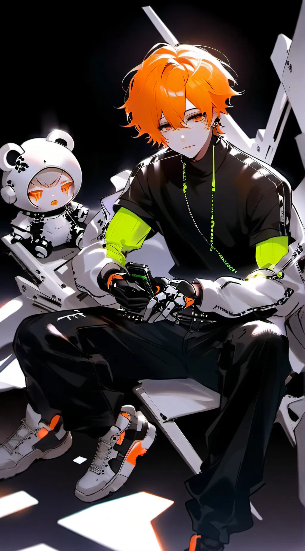 ai character: ♠︎Leo♠︎ background