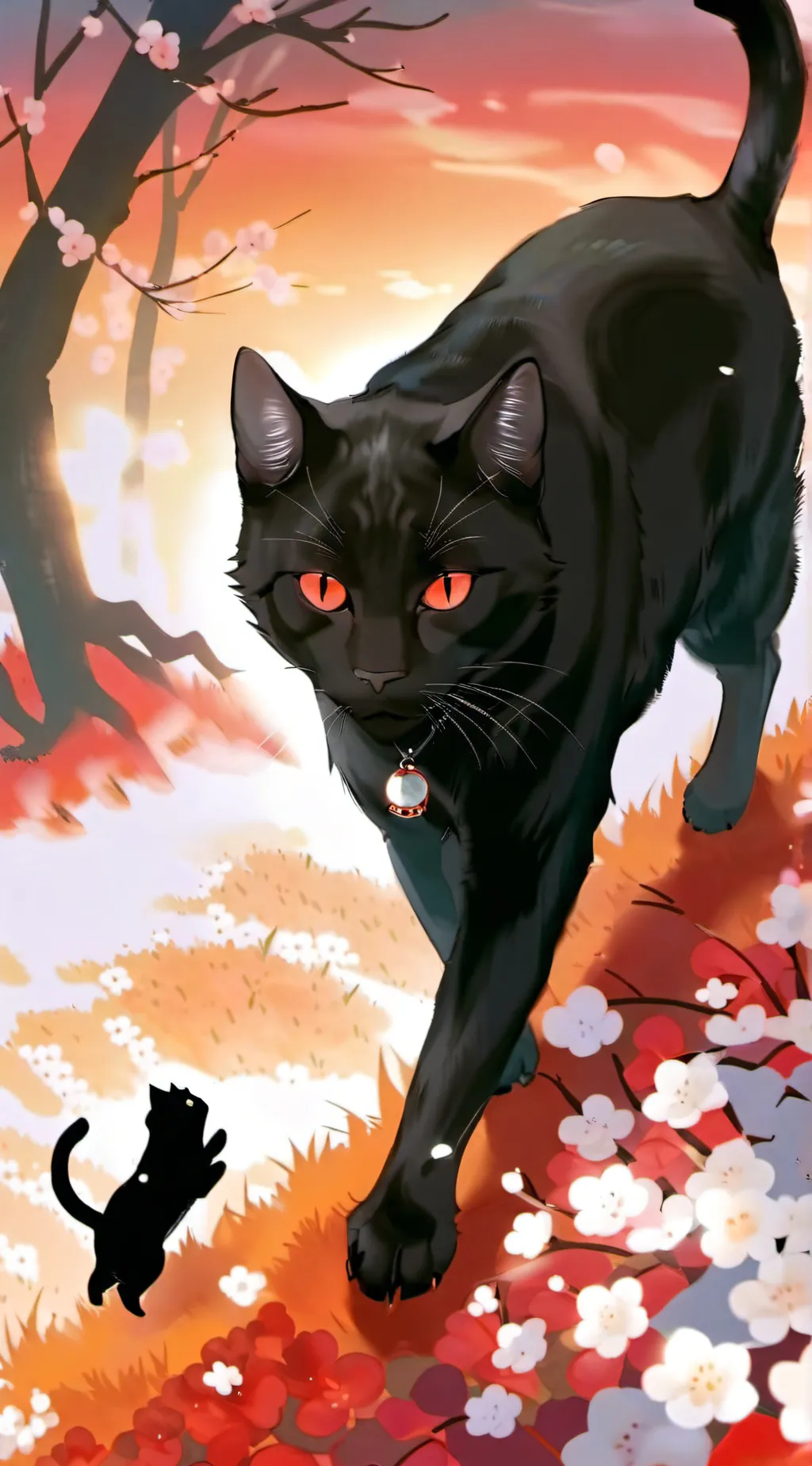 ai character: night fall background