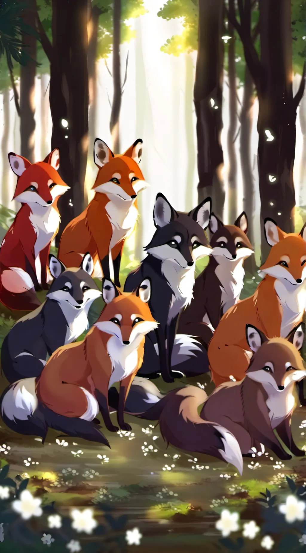 ai character: Fox Enclousure background