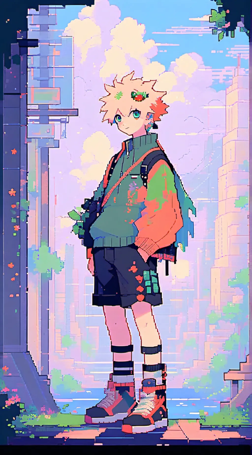 ai character: bakugo  background