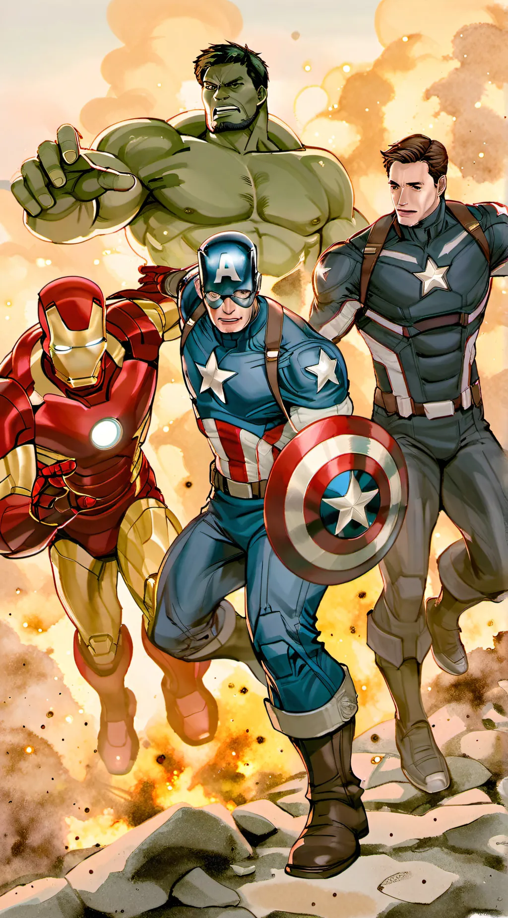 ai character: AVENGERS✌️ background