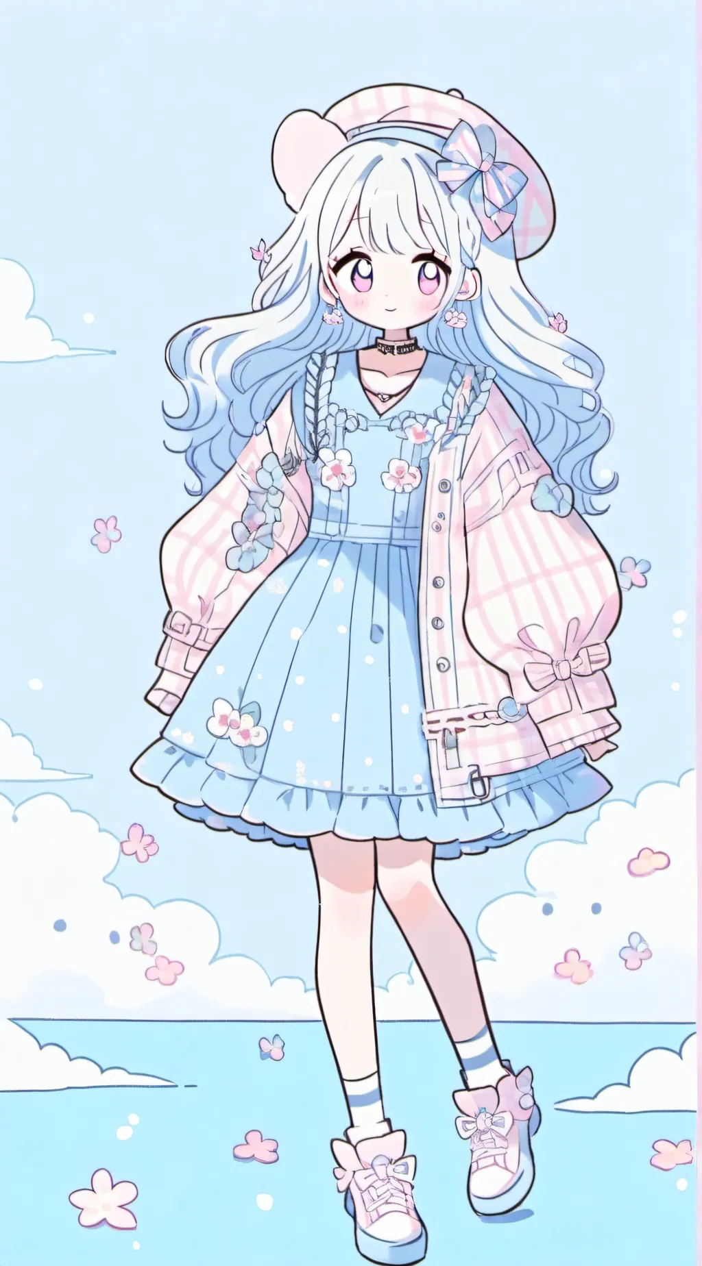 ai character: lina from dress in background