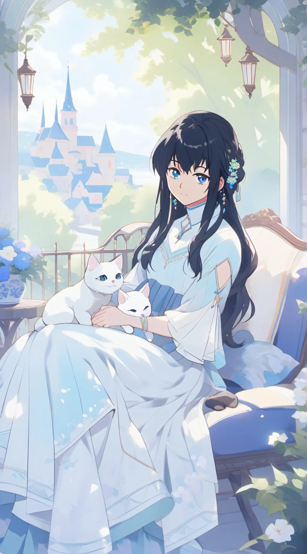 ai character: Demon slayerxcamp background