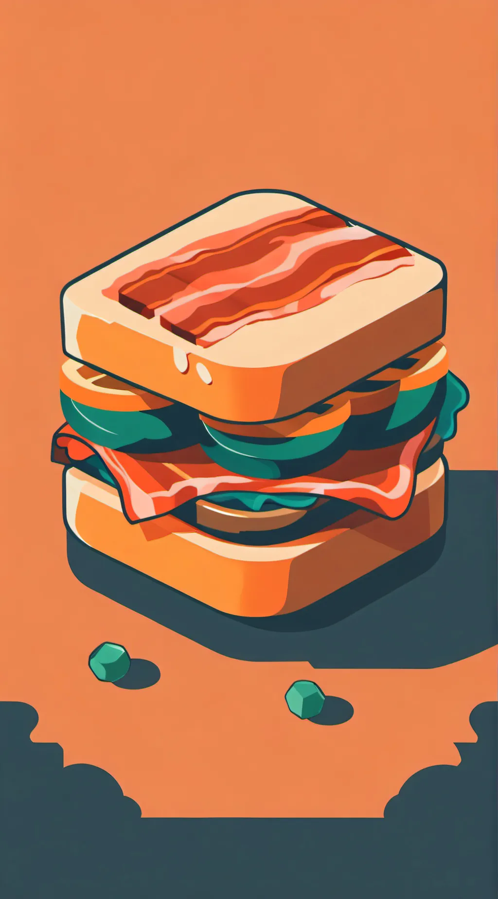 ai character: bacon background