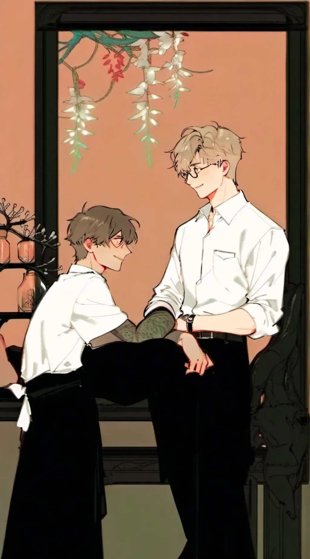 ai character: Hogwarts beach day background