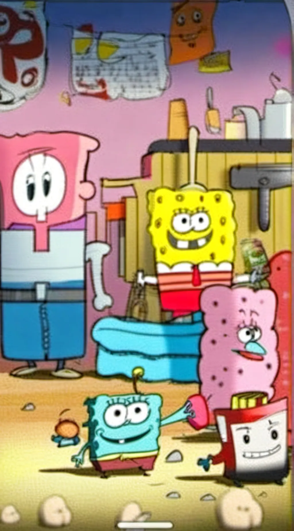 ai character: Spongebob background