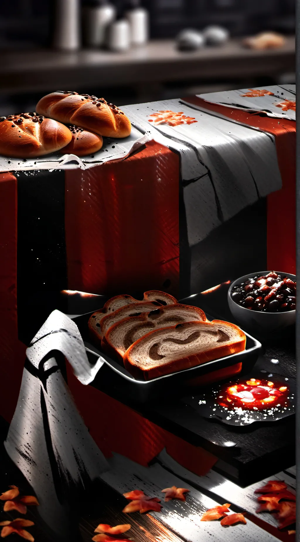 ai character: bread background