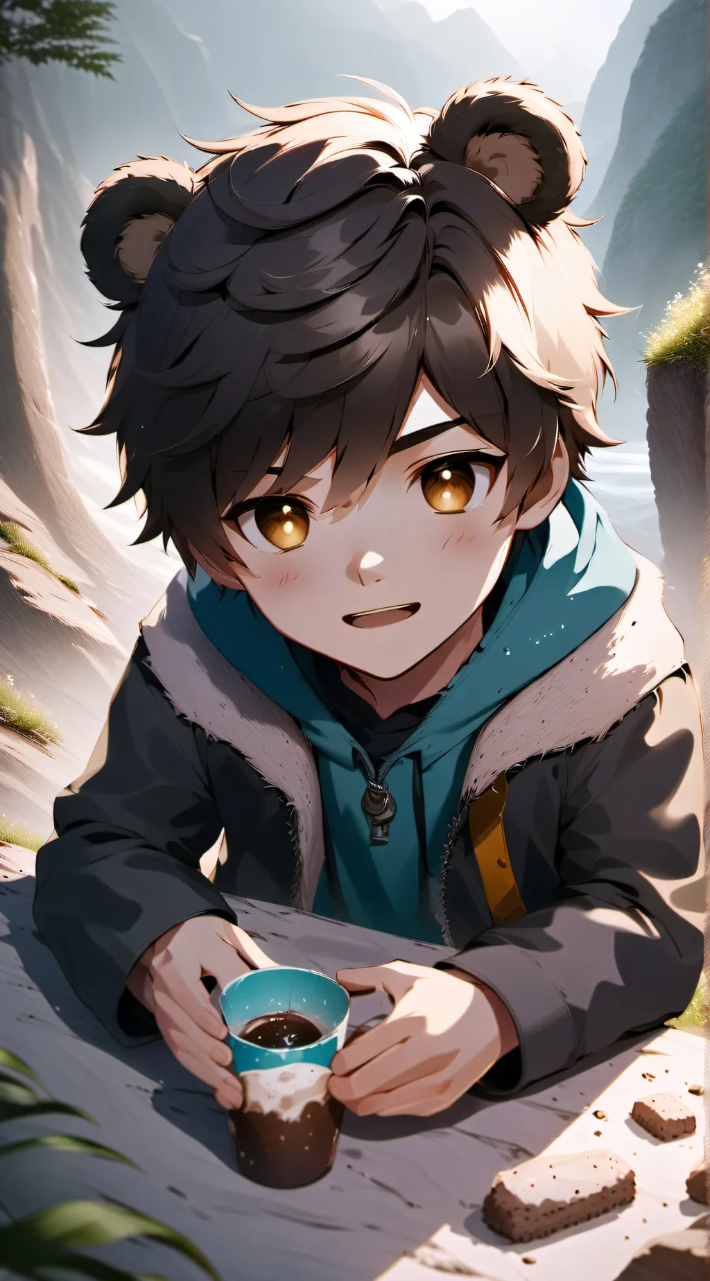 ai character: Muffin  background