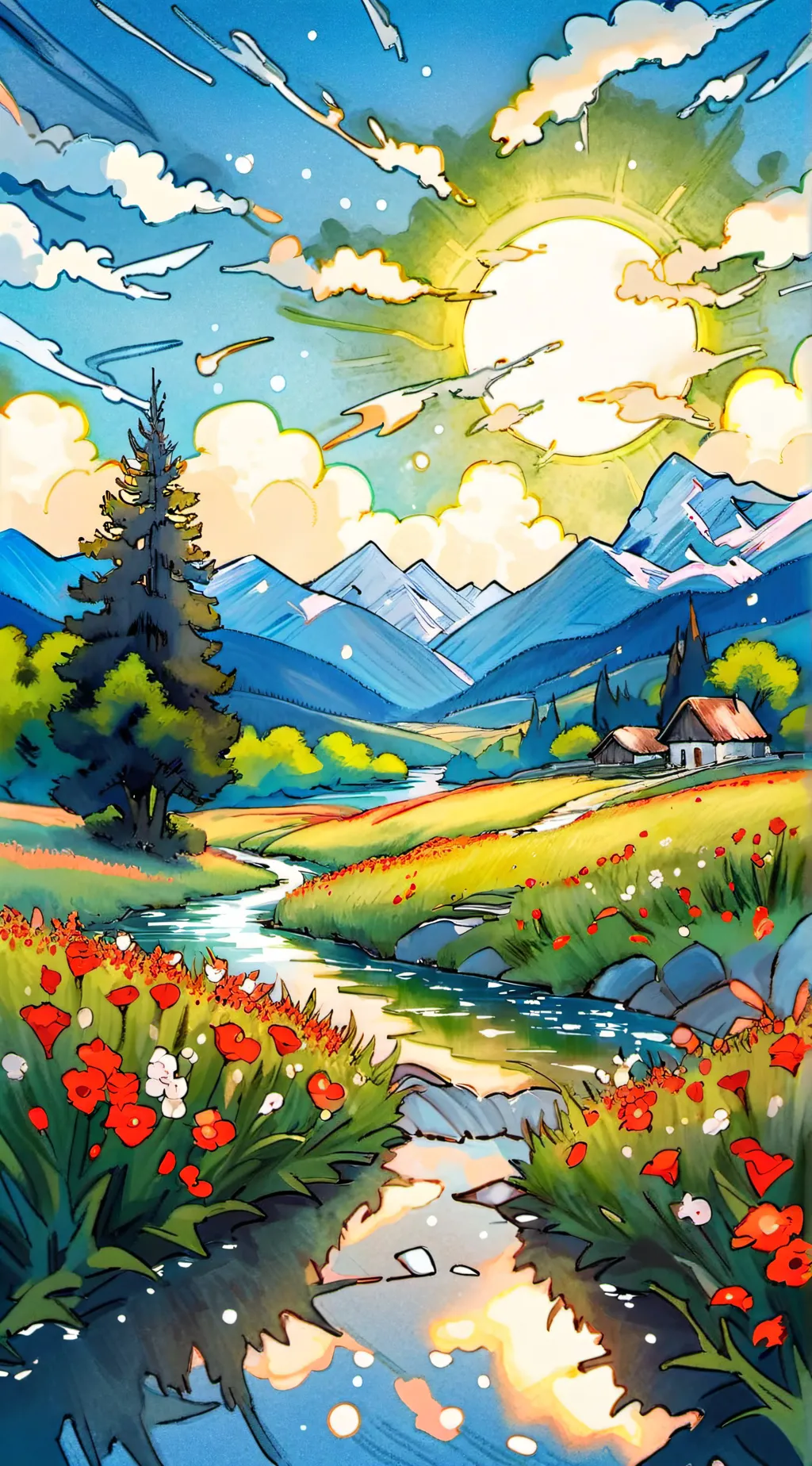 ai character: Straw hat pirates background