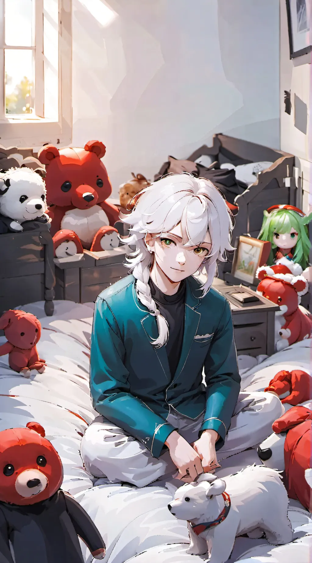 ai character: rose background