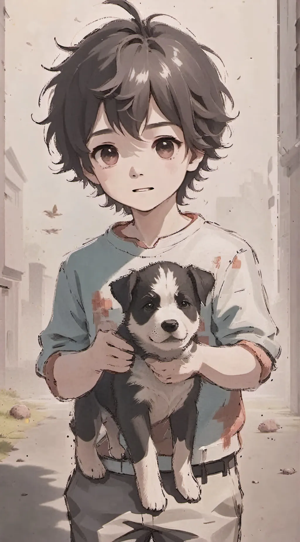 ai character: puppy background