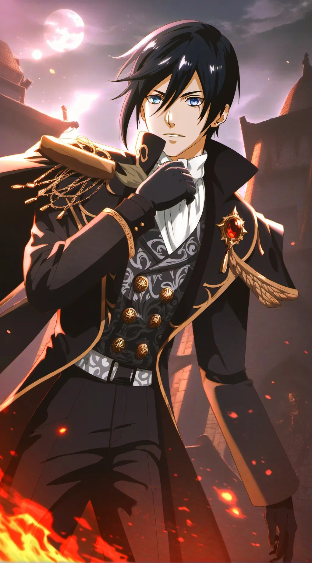 ai character: black Butler  background