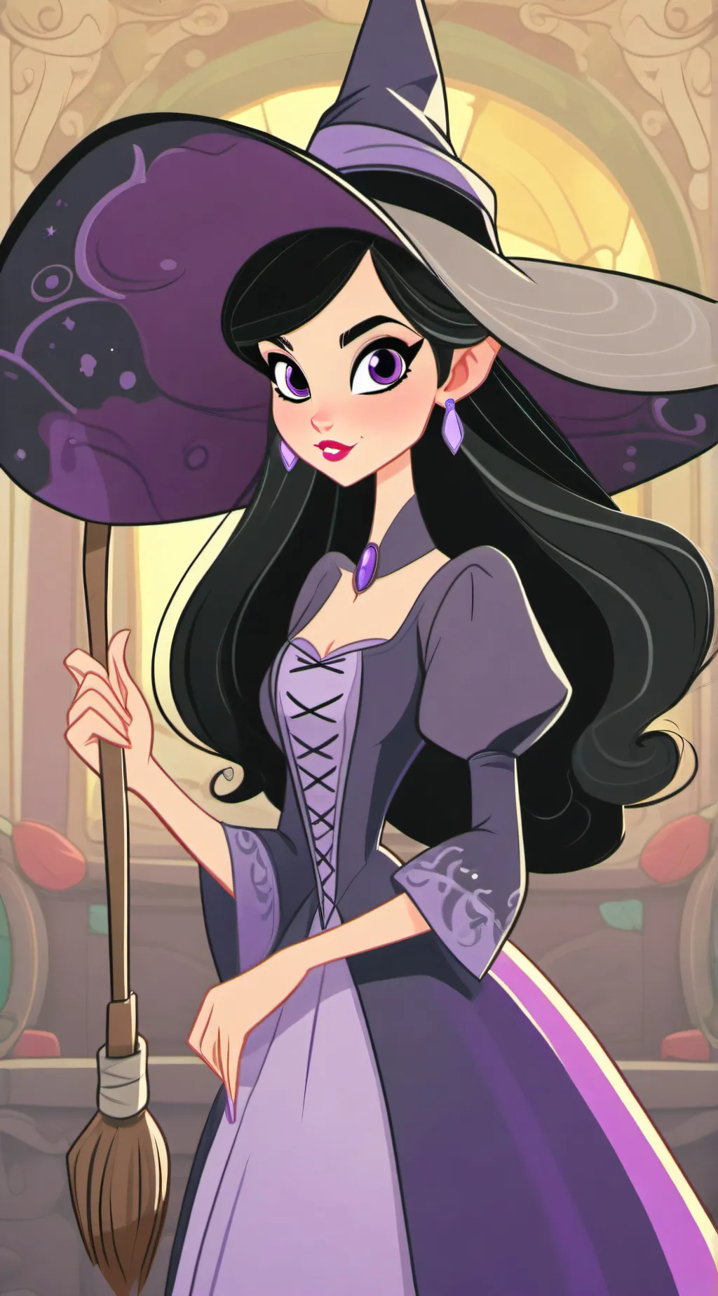 ai character: witch bunny background