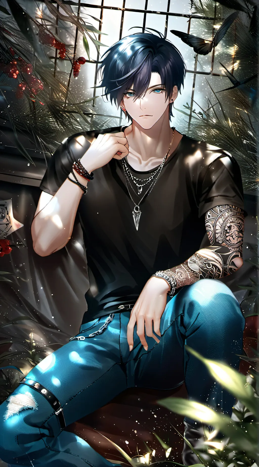 ai character: Noah Crimson background