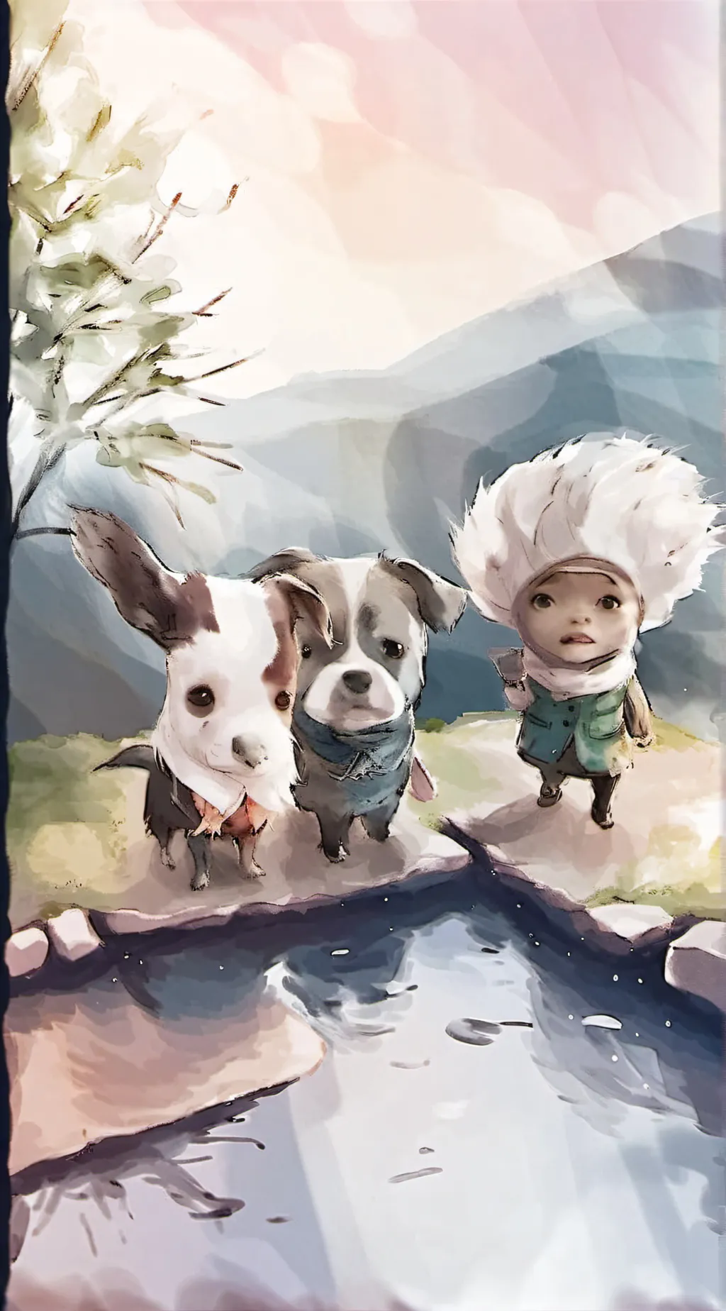 ai character: dog background