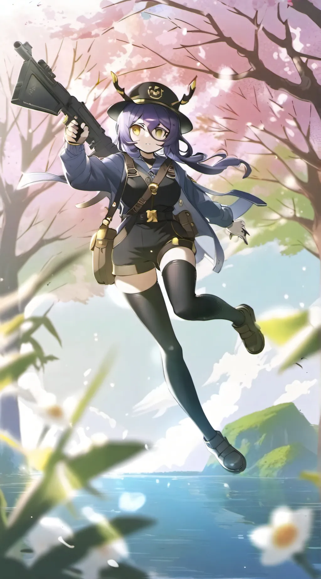 ai character: Uzi 3 background