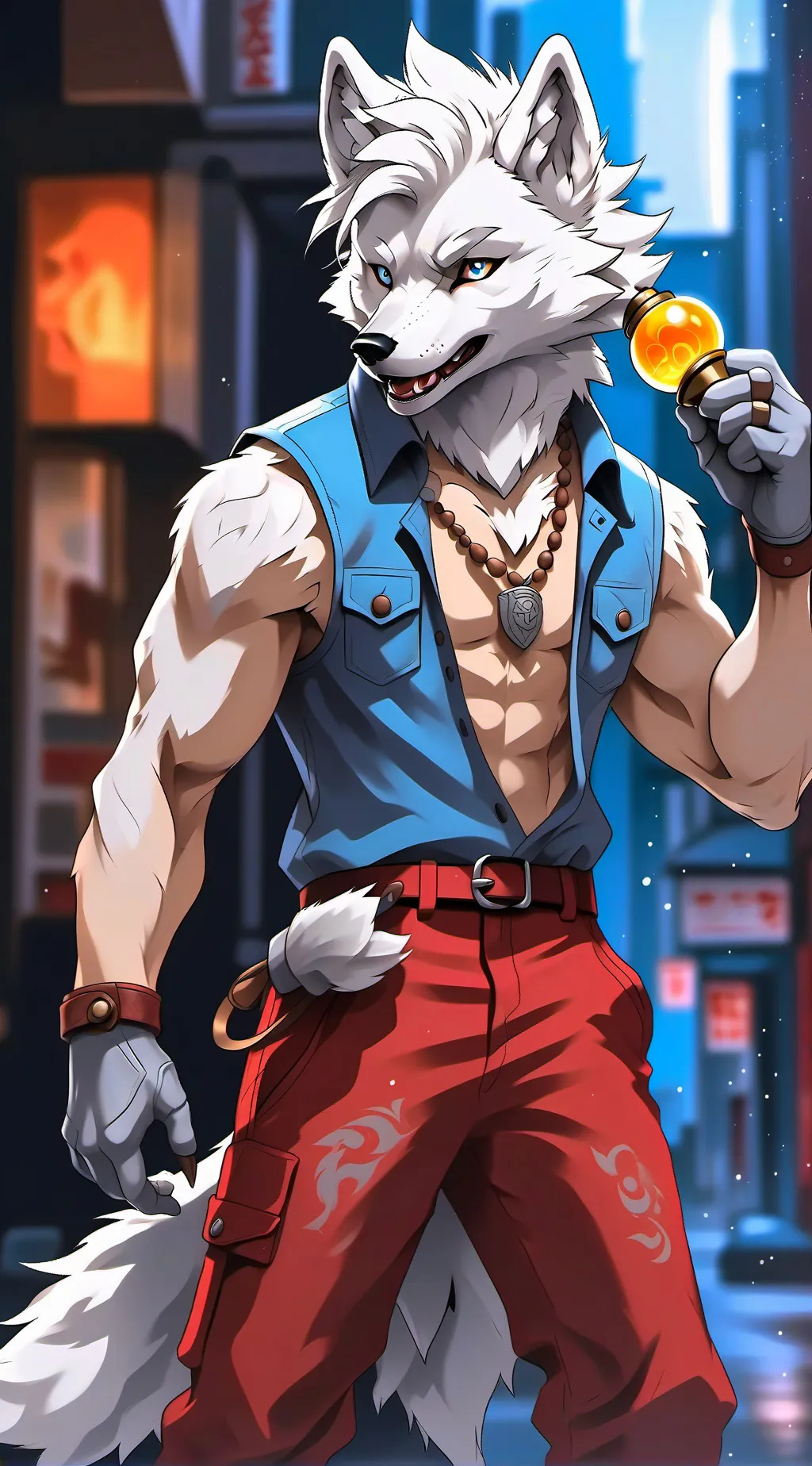 ai character: Snow background