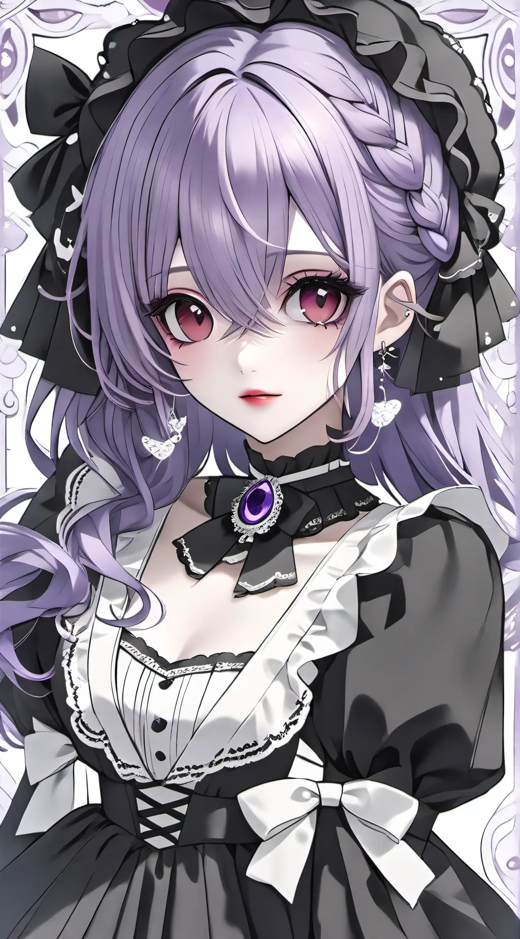 ai character: Red moonlight(sis) background