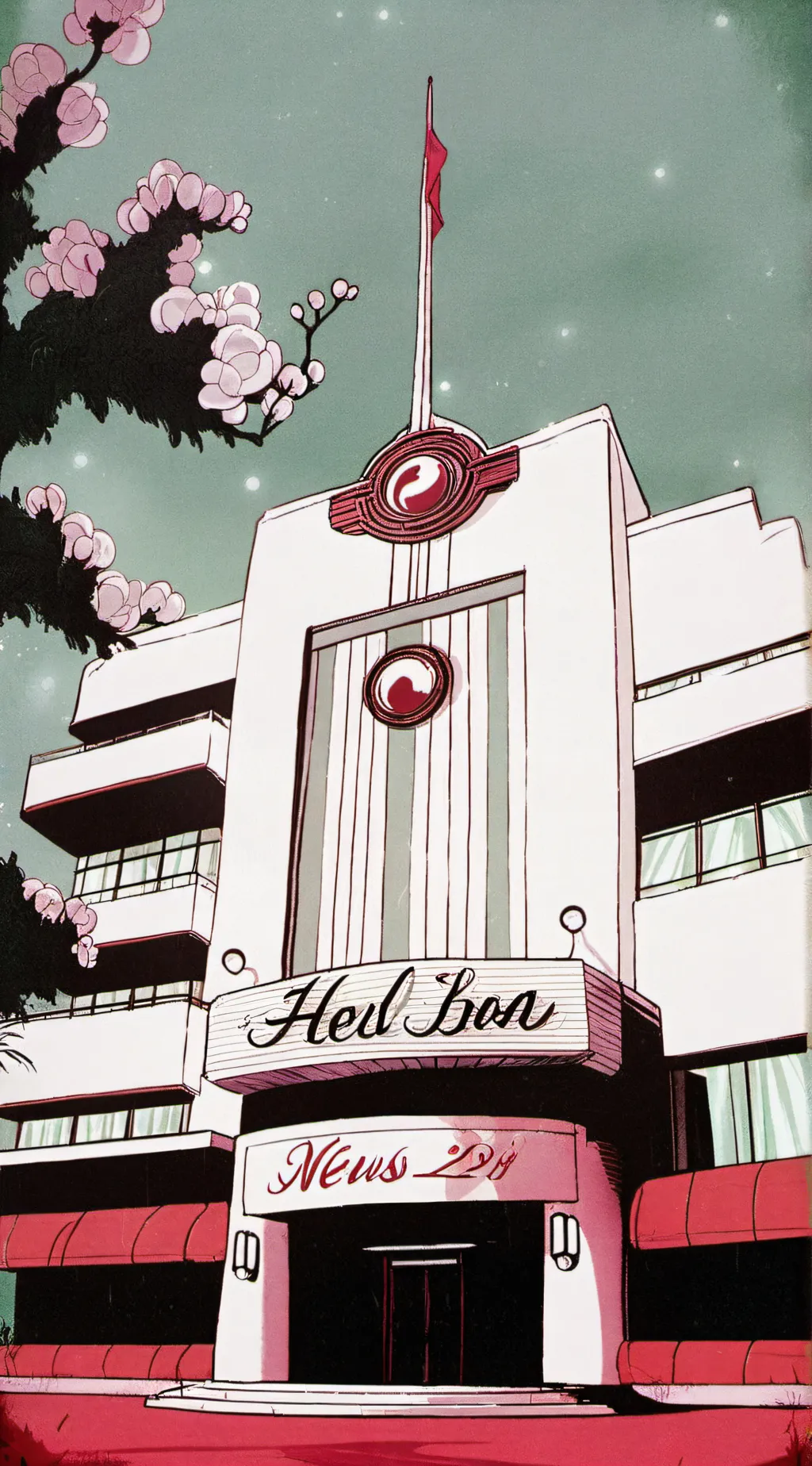 ai character: HH in Heaven background