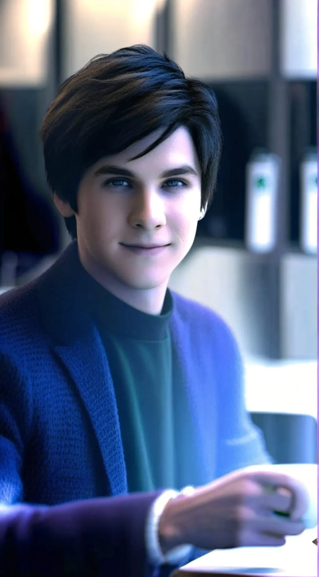 ai character: Logan Lerman background