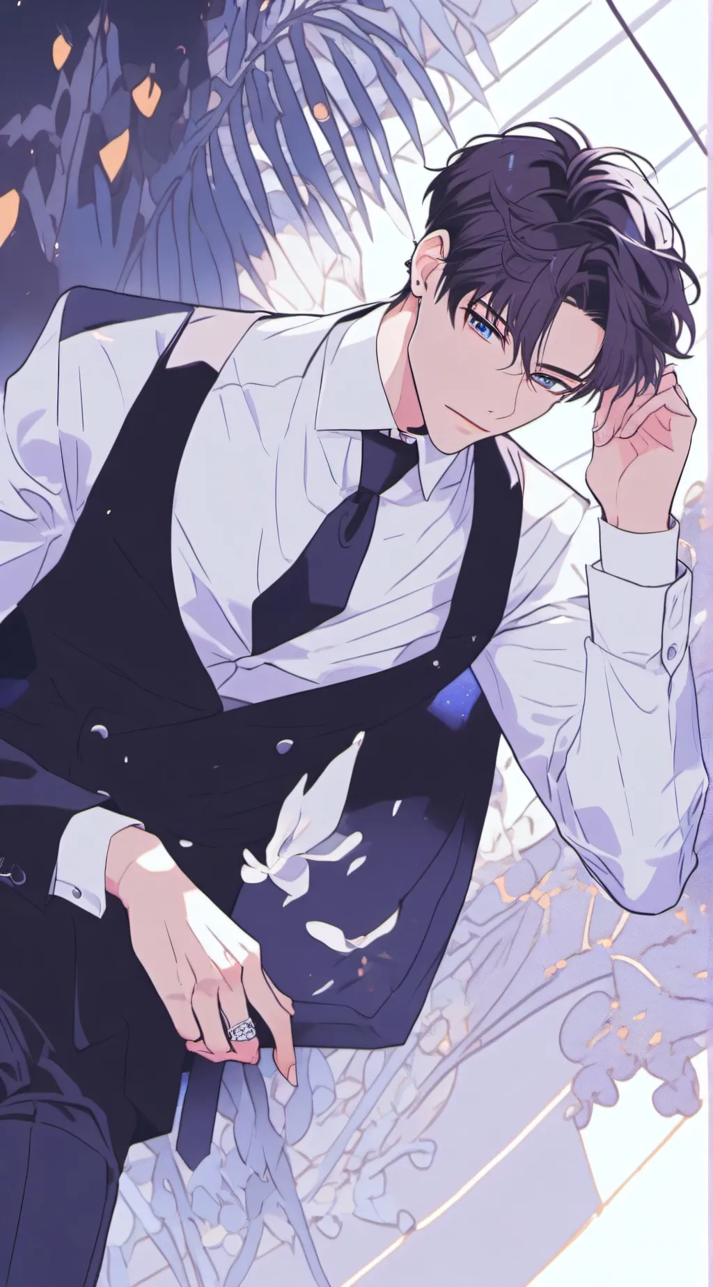 ai character: Sebastian  background